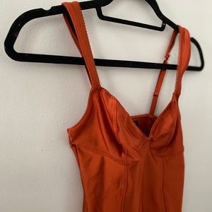 Burnt Orange Thong Bodysuit